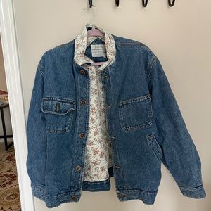 Floral jean jacket